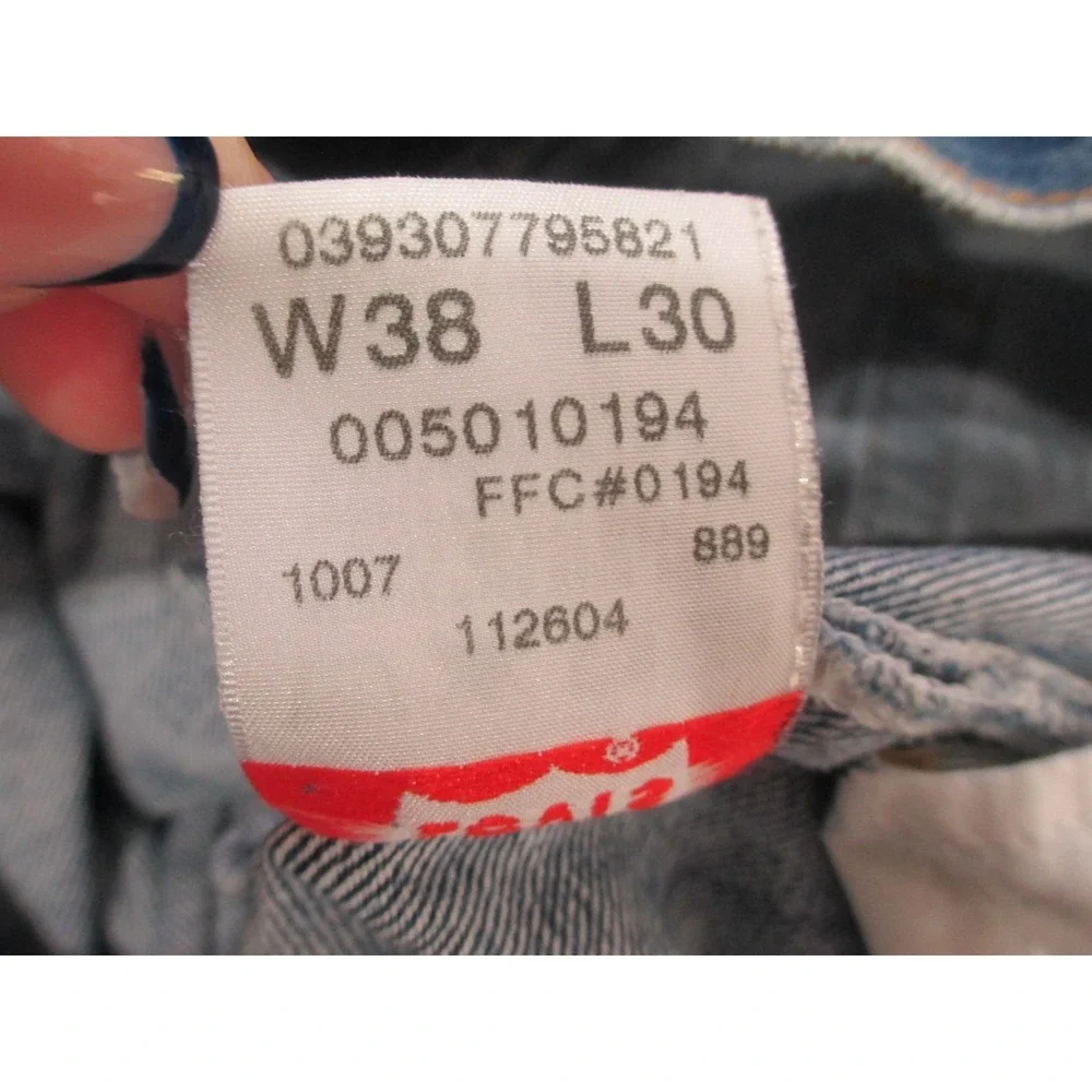 Levi's 501 Pants Mens 38 Blue Denim‎ Jeans Buttonfly Straight Pockets 38X30